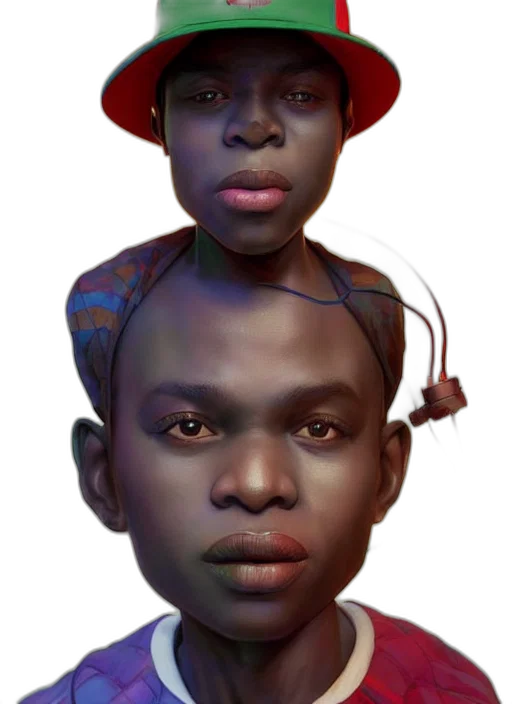 face, hat, mask, crown, concept art, 3d render, photorealistic, cartoon transparent PNG cut-out
