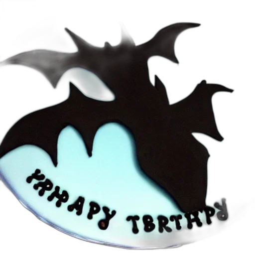 dragon, 3d render, bat, birthday, cake transparent PNG cut-out
