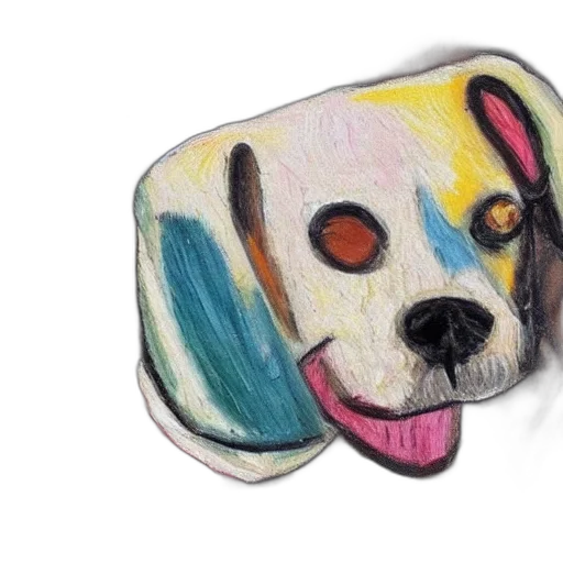 mask, watercolor, photorealistic, children, oil, painting, dog, picasso transparent PNG cut-out