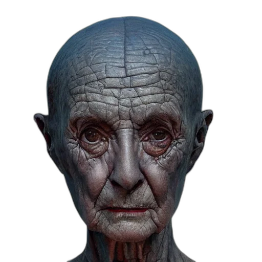 face, mask, staff, creature transparent PNG cut-out