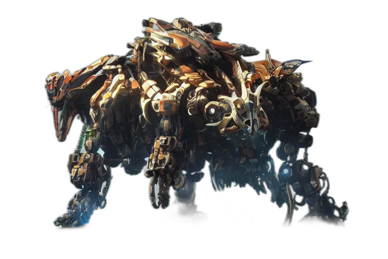 robot, weapon, dragon, animal, concept art, 3d render, watcher, machine transparent PNG cut-out