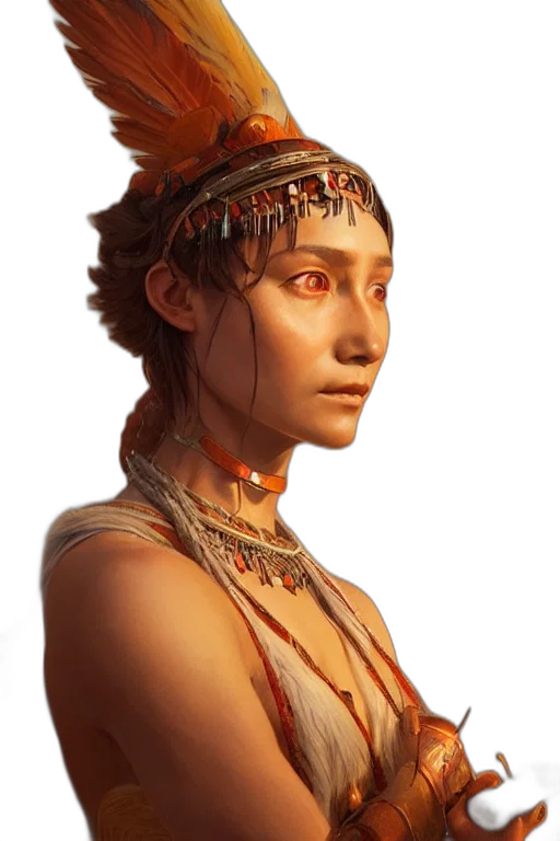 face, jewelry, crown, staff transparent PNG cut-out