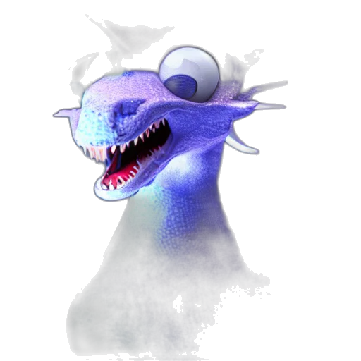 dragon, creature, staff, animal transparent PNG cut-out