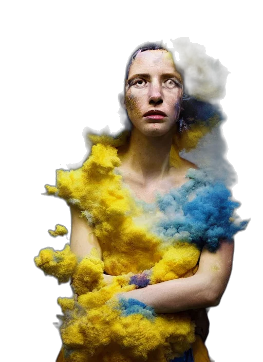 dress, face, mask, hair transparent PNG cut-out