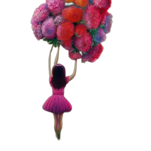 jewelry, umbrella, crown, staff, 3d render, photorealistic, colorful, girl transparent PNG cut-out
