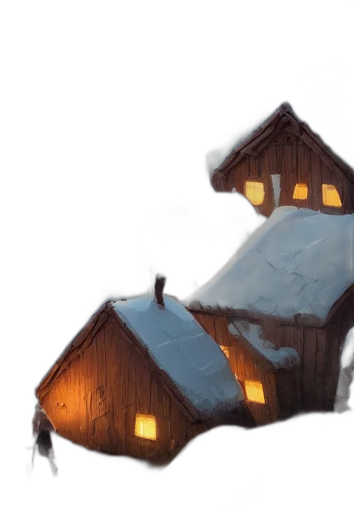 building, concept art, watercolor, 3d render transparent PNG cut-out