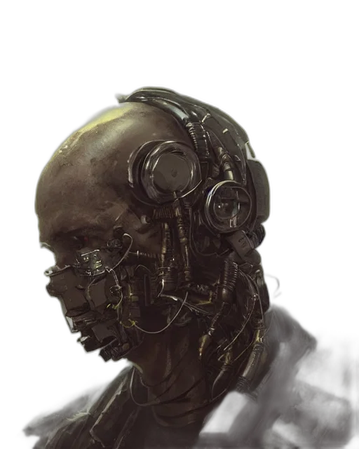 robot, mask, face, creature, cyberpunk, concept art, photorealistic, comic book art transparent PNG cut-out