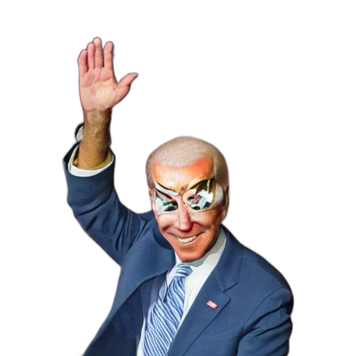 mask, robot, creature, face, concept art, vaporwave, joe, biden transparent PNG cut-out