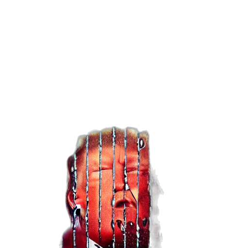 mask, face, creature, hair, photorealistic, vaporwave, 3d render, pixel art transparent PNG cut-out