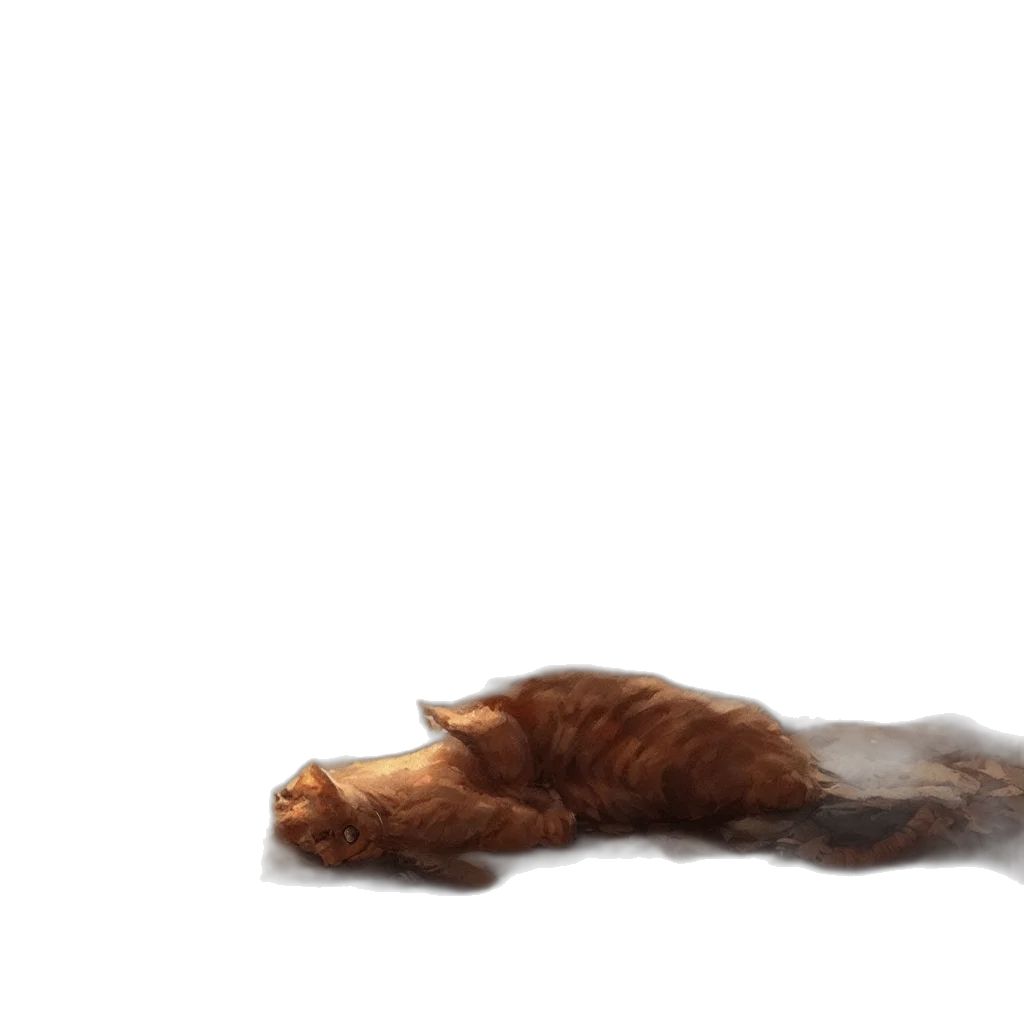 hair, animal, creature, staff transparent PNG cut-out