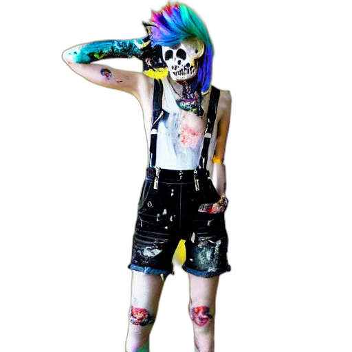 staff, mask, robot, cyberpunk, concept art, cartoon, 3d render, neon transparent PNG cut-out