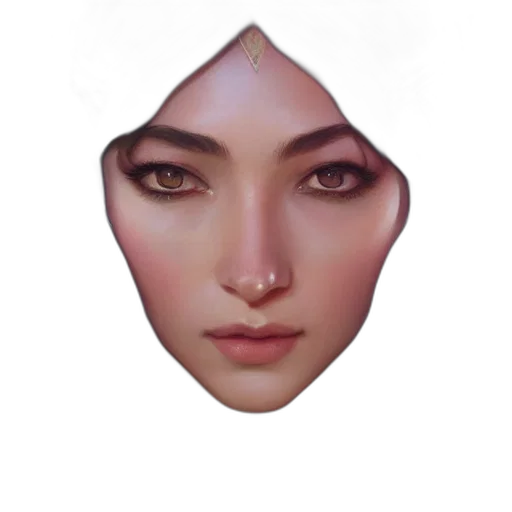 face, mask, crown, jewelry, photorealistic, concept art, 3d render, fantasy art transparent PNG cut-out
