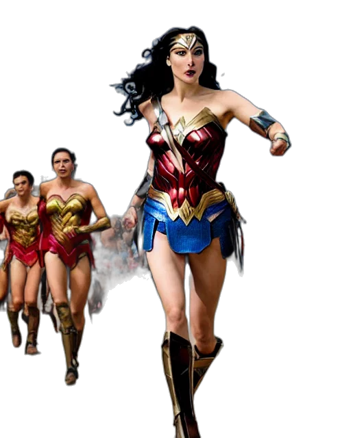 comic book art, concept art, gal, gadot transparent PNG cut-out