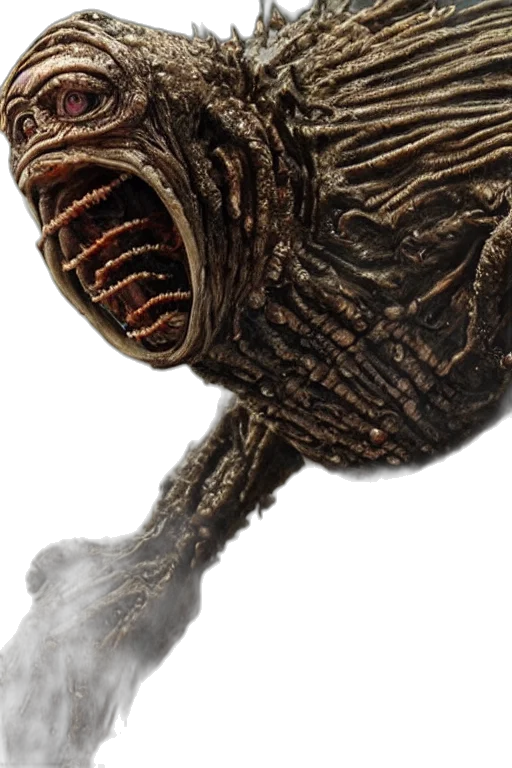creature, mask, face, staff transparent PNG cut-out