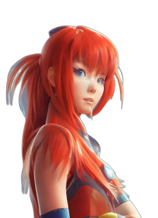 dress, face, fantasy art, 3d render transparent PNG cut-out