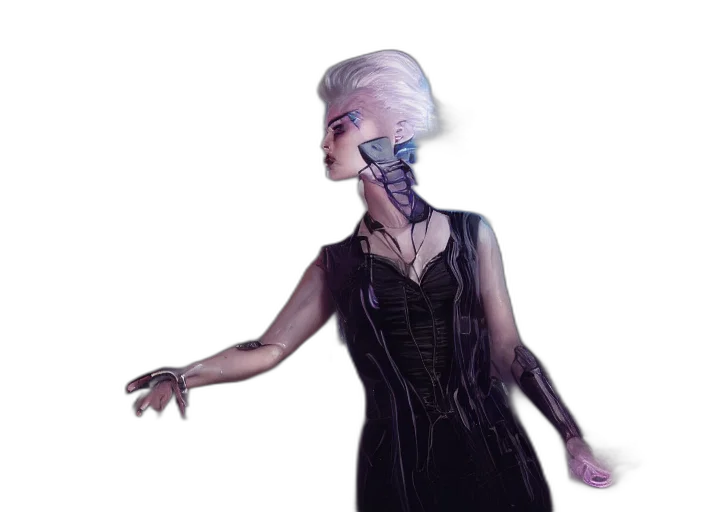 dress, robot, creature, face transparent PNG cut-out