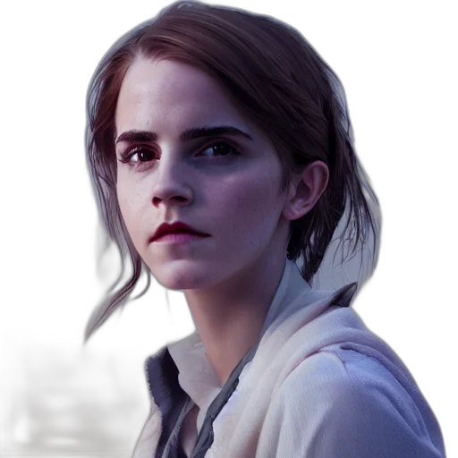 face, jacket, staff, robot transparent PNG cut-out