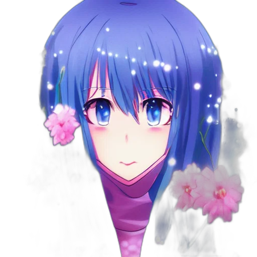 flower, face, robot, staff transparent PNG cut-out