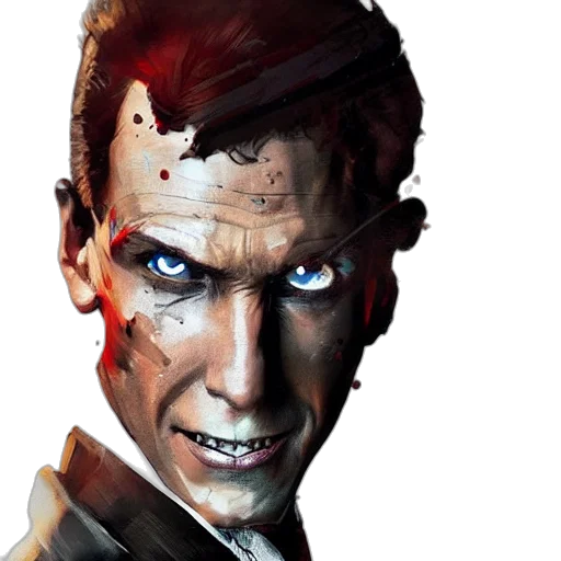 face, concept art, comic book art, photorealistic, cyberpunk, digital, art, american transparent PNG cut-out