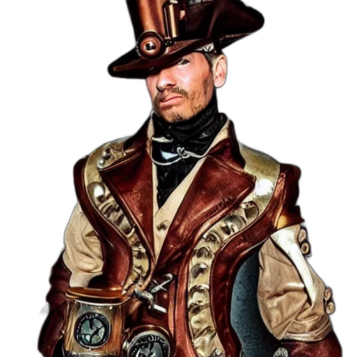 staff, jacket, hat, face, concept art, photorealistic, fantasy art, comic book art transparent PNG cut-out