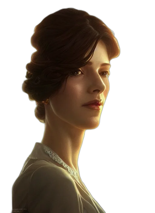face, crown, dress, staff, photorealistic, concept art, fantasy art, oil painting transparent PNG cut-out