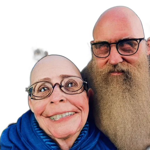 mask, hair, face, creature, photograph, elderly, bald, man transparent PNG cut-out