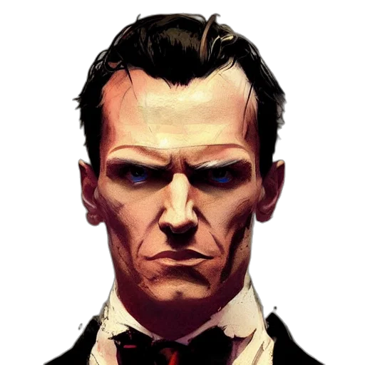 face, comic book art, concept art, cartoon, photorealistic, digital, art, american transparent PNG cut-out