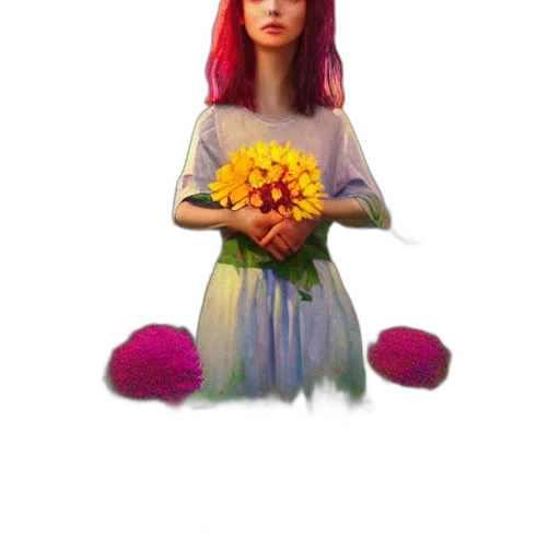 dress, flower, crown, jewelry transparent PNG cut-out