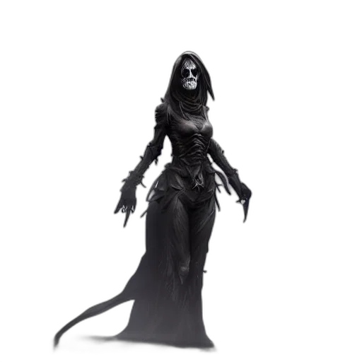 creature, staff, mask, dress transparent PNG cut-out