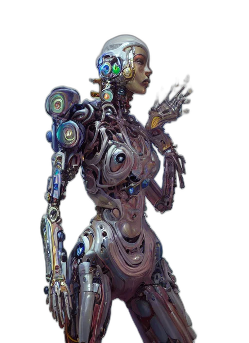 robot, staff, weapon, jewelry transparent PNG cut-out