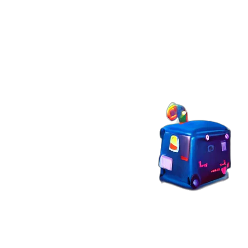 robot, weapon, furniture, car, 3d render, concept art, vaporwave, pixel art transparent PNG cut-out