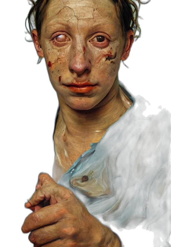 face, mask, creature, staff transparent PNG cut-out