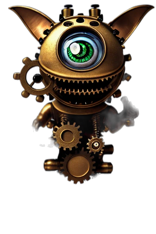robot, staff, mask, weapon, concept art, 3d render, photorealistic, fantasy art transparent PNG cut-out