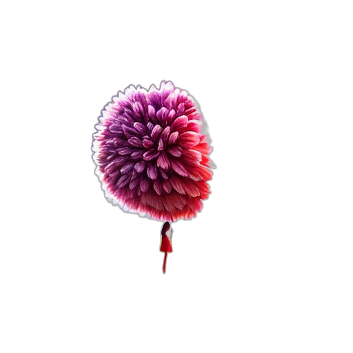 flower, umbrella, staff, hair transparent PNG cut-out