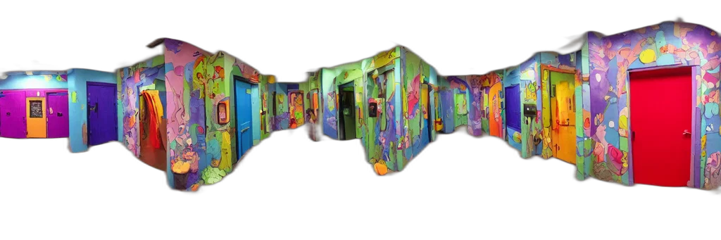 building, furniture, concept art, 3d render, outer space, theatre, access, corridor transparent PNG cut-out