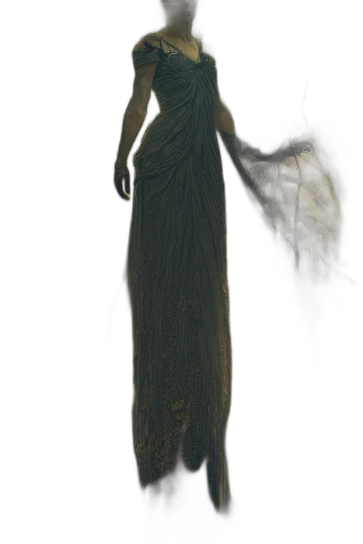 dress, staff, creature, jewelry, concept art, fantasy art, 3d render, photorealistic transparent PNG cut-out