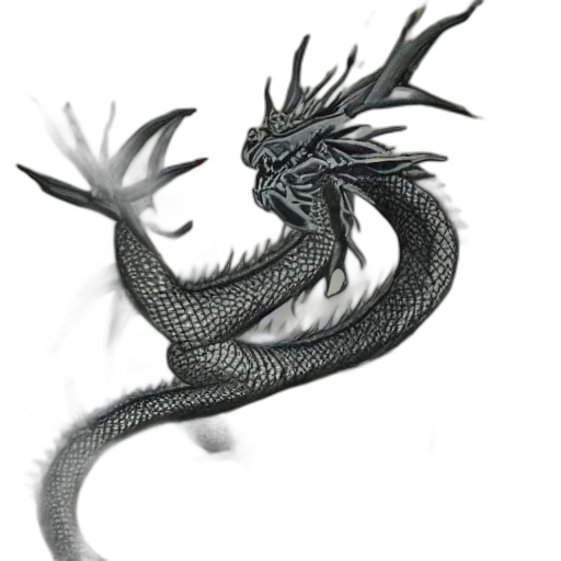 dragon, creature, animal, staff, fantasy art, concept art, photorealistic, 3d render transparent PNG cut-out