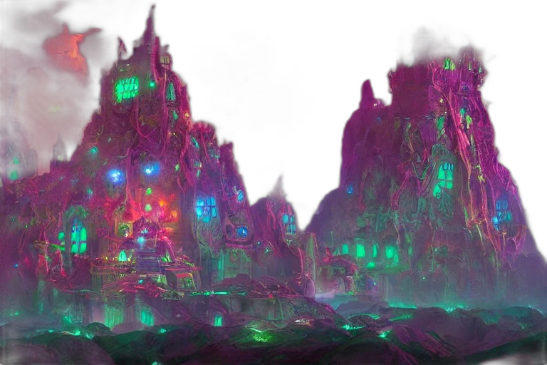 concept art, 3d render, cyberpunk, fantasy art transparent PNG cut-out