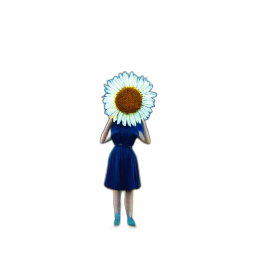 flower, dress, staff, crown, 3d render, pixel art, concept art, photorealistic transparent PNG cut-out