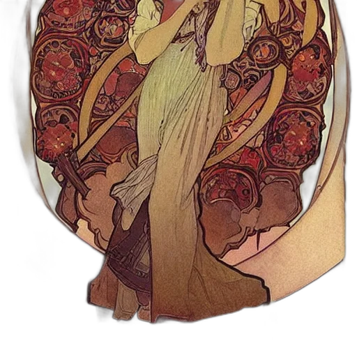 dress, mask, crown, fantasy art, concept art, watercolor, comic book art, golden transparent PNG cut-out