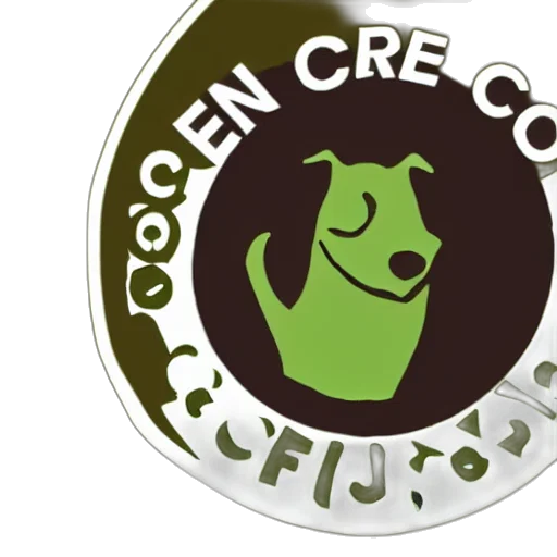 green, circular, coffee, shop transparent PNG cut-out