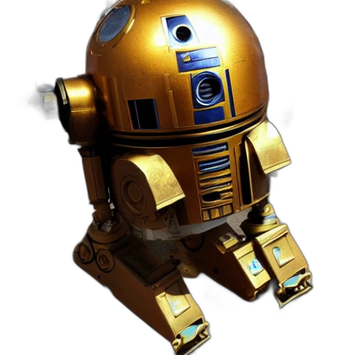 robot, staff, weapon, 3d render transparent PNG cut-out