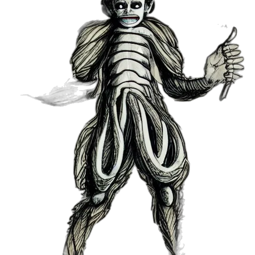 creature, robot, staff, mask, concept art, comic book art, fantasy art, 3d render transparent PNG cut-out