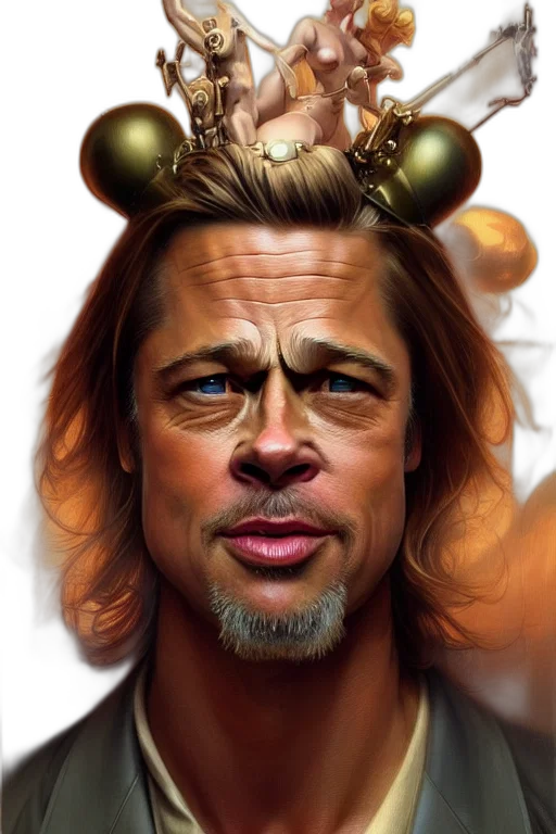 crown, hair, face, animal, photorealistic, cartoon, comic book art, fantasy art transparent PNG cut-out