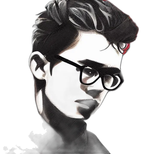 face, cartoon, comic book art, watercolor, photorealistic, dark, red, monochrome transparent PNG cut-out