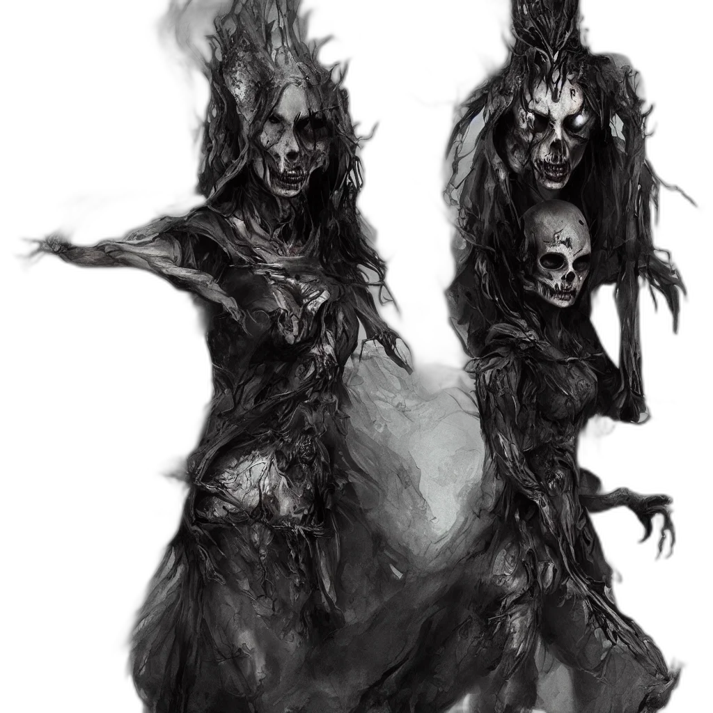 mask, creature, concept art, fantasy art, comic book art, photorealistic, fire, fog transparent PNG cut-out