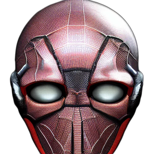 mask, face, robot, 3d render transparent PNG cut-out