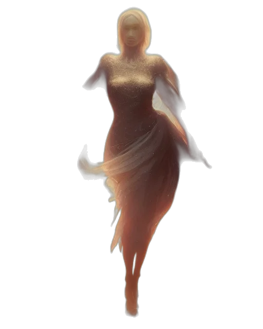 dress, staff, creature, crown, concept art, fantasy art, 3d render, photorealistic transparent PNG cut-out