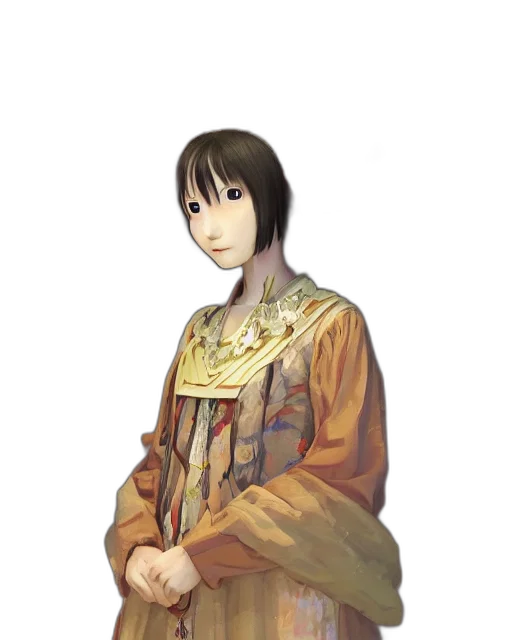dress, staff, crown, face transparent PNG cut-out