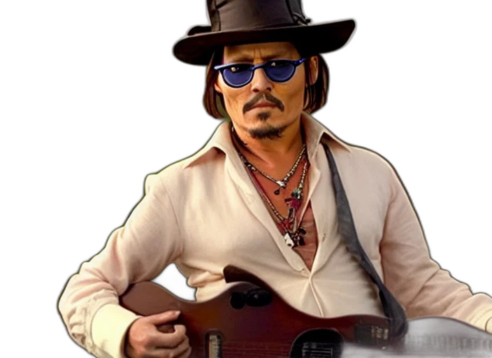 hat, cartoon, photorealistic, concept art, 3d render, film, still, johnny transparent PNG cut-out